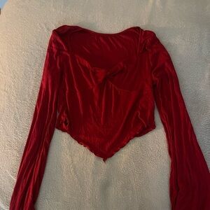 Ruffle Red long sleeve